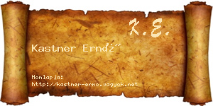Kastner Ernő névjegykártya